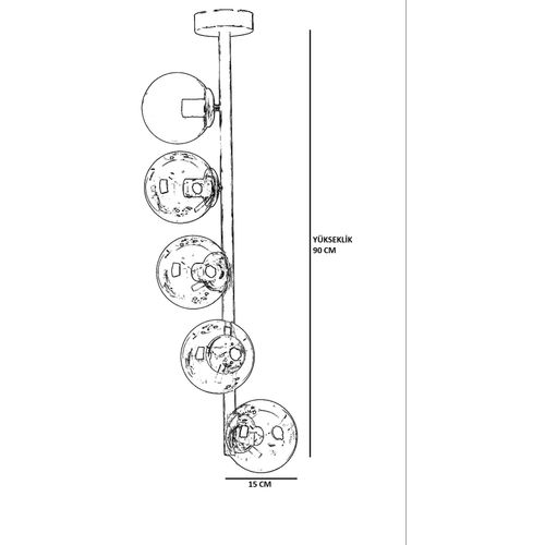 Simay 8713-2 White Chandelier slika 3