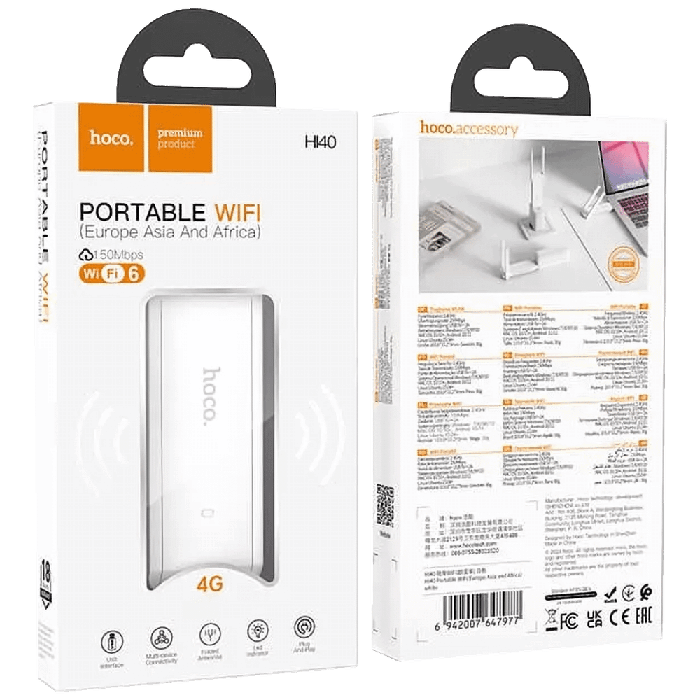 hoco. 4G mobilni WiFi router, USB, 150 Mbps - HI40 Portable WiFi slika 5