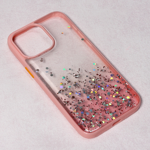 Maska Frame Glitter za iPhone 14 6.7 Pro Max roze slika 1