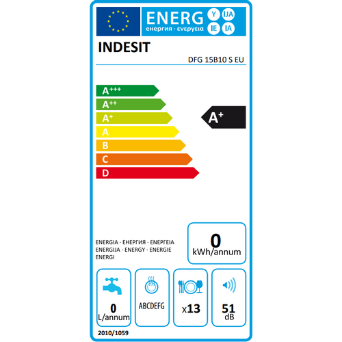 Indesit perilica posuđa DFG 15B10 S  EU slika 2