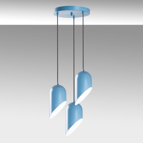 Kesik - 6176 - 3 - Light Blue Light Blue Chandelier slika 5