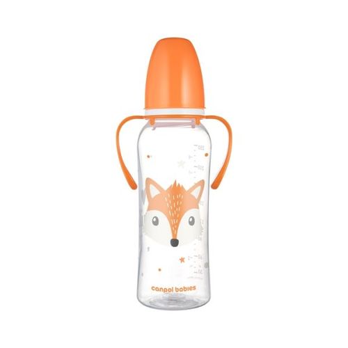 Canpol Babies Flašica Cute Animals Sa Ručkama 250Ml (11/845) - Orange slika 1