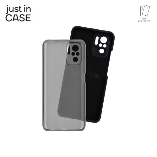 2u1 Extra case MIX paket CRNI za Redmi Note 10s slika 1