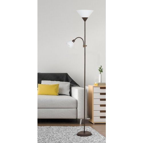 Rabalux Action Podna lampa sa čitačem H180cm,braon/bela slika 4