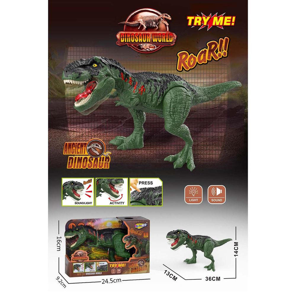 Dinosaurus T-Rex sa zvučnim i svjetlosnim efektima 36x13x14cm slika 1