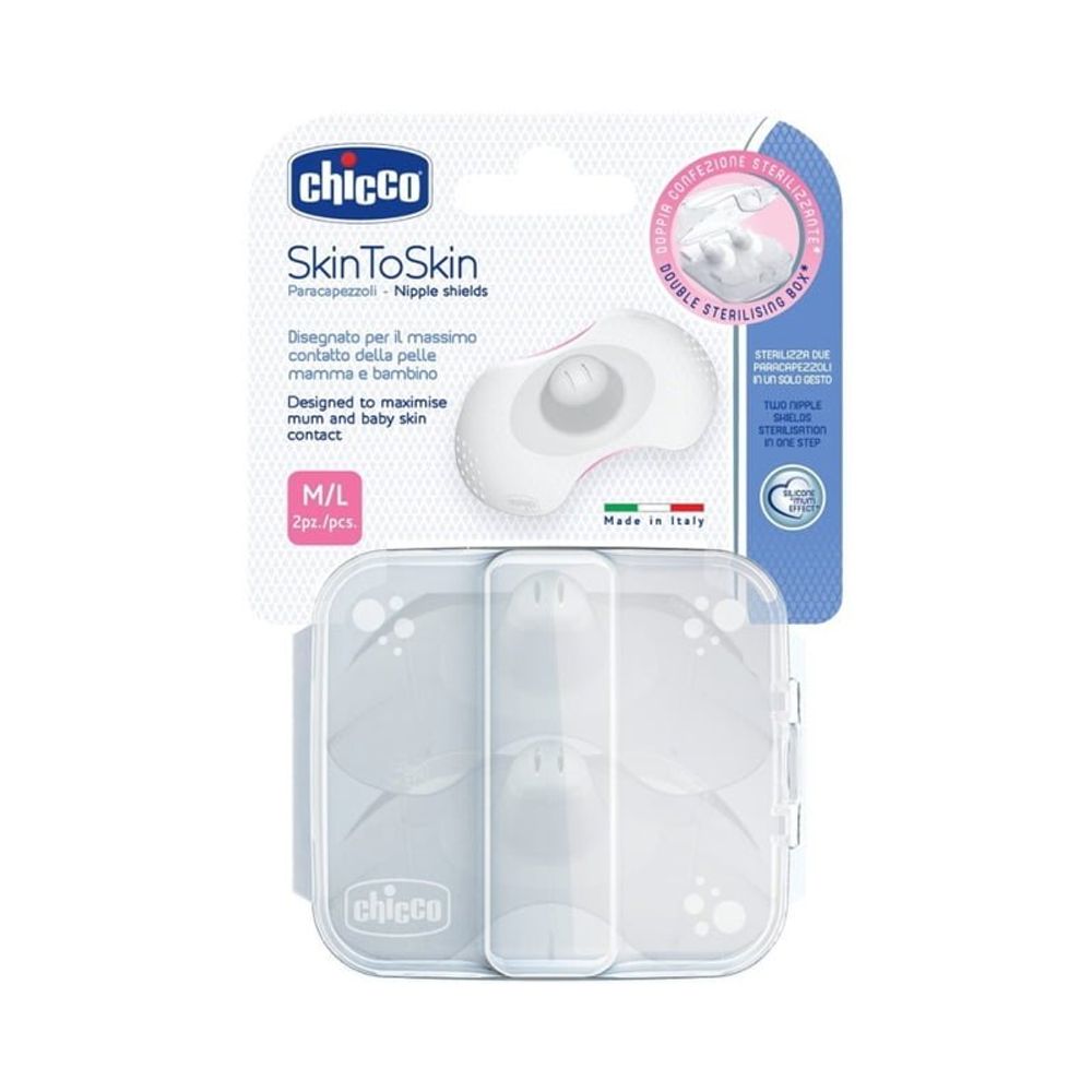 Chicco Silikonski štitnici za bradavice SkinToSkin, M-L slika 1