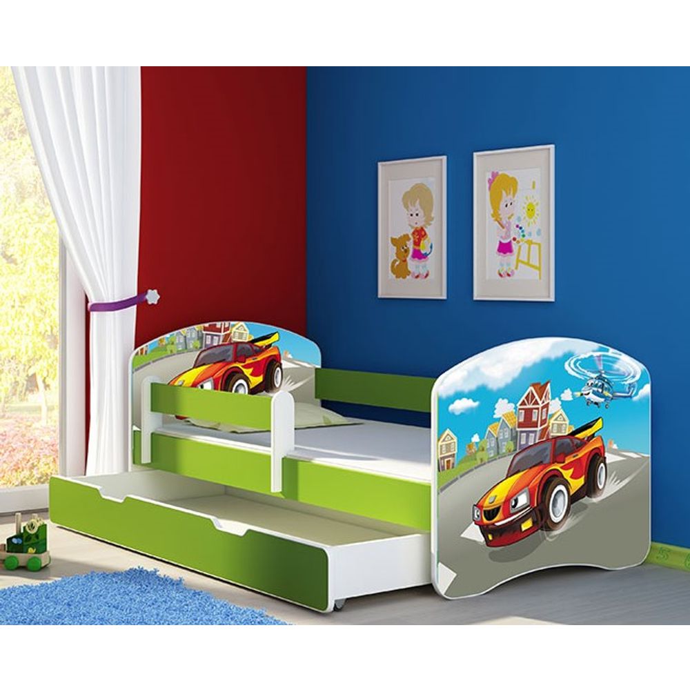ACMA Dječiji krevet Acma II sa ladicom Green - 160x80cm - Dezen 03 slika 1