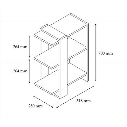 Yonca Anthracite
Oak Bookshelf slika 4