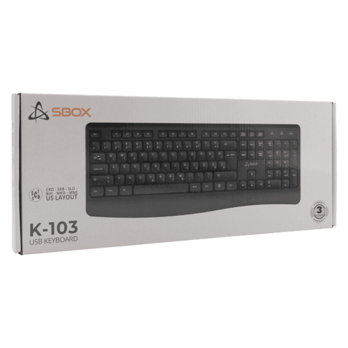 S BOX K 103 Tastatura, USB, SR slika 5