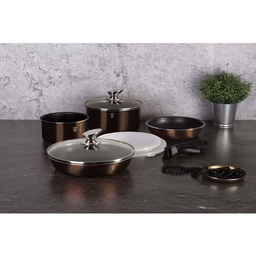 BERLINGER HAUS SET POSUĐA 9 DELOVA METALLIC LINE SHINY BLACK EDITION slika 2