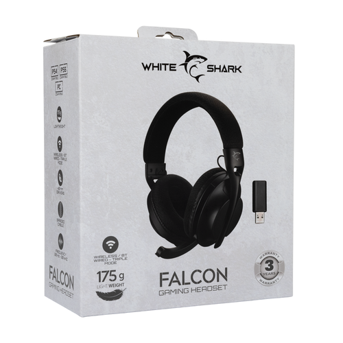 White Shark HEADSET WGH-2441 FALCON Crne - Bežične slika 9