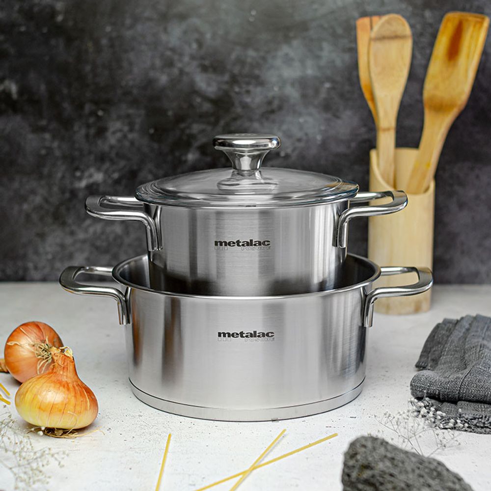 Metalac šerpa plitka 20/2.60l inox Konix santino sa poklopcem slika 3