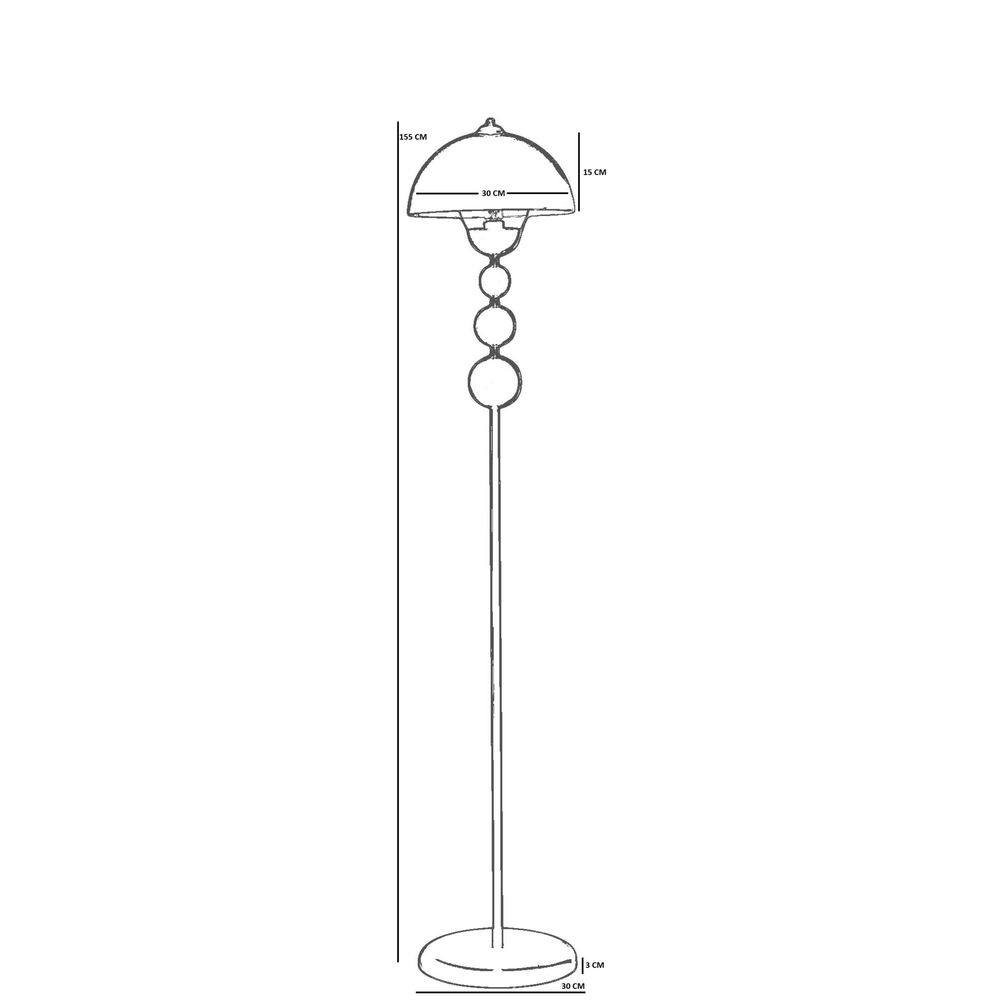 Opviq Podna lampa 191, zlatna slika 4