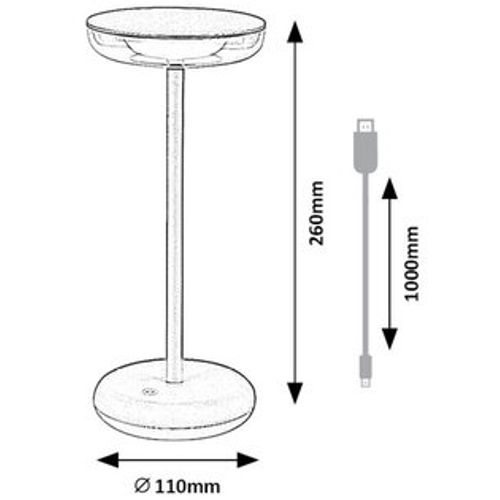 Konin LED spoljna stona punjiva lampa slika 6