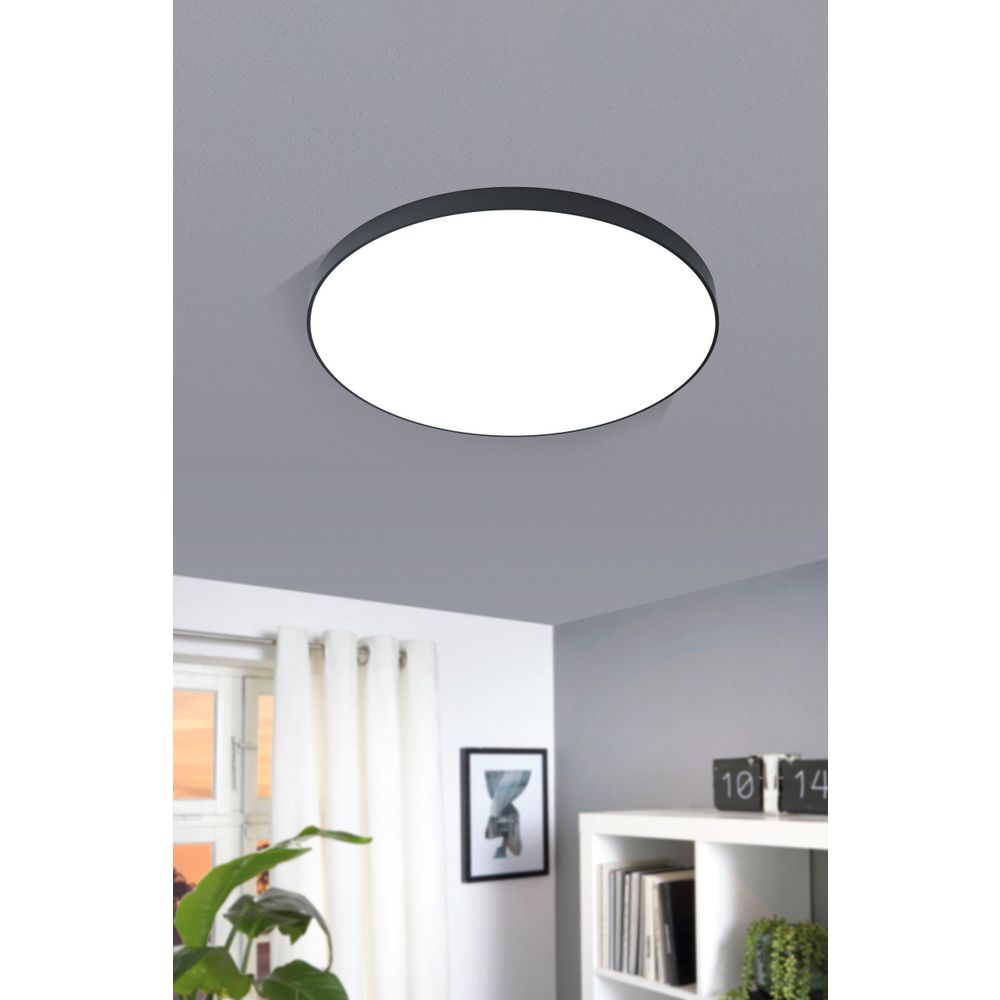Eglo Zubieta-A Stropna LED Lampa, 36W, Promjer 495mm, Dimabilna, Sa Daljinskim Upravljačem, Crno/Bijela slika 2
