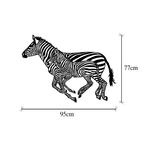 Wallity Metalna zidna dekoracija, Zebras slika 5