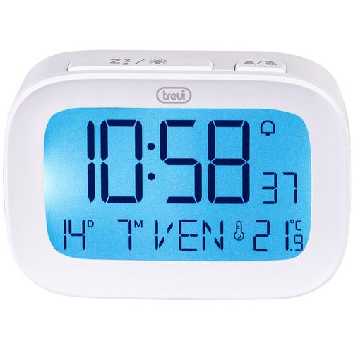 TREVI budilica, termometar, digitalni display, snooze, bijeli SLD 3850 slika 2