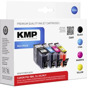 KMP tinta zamijenjen Canon PGI-5, CLI-8 kompatibilan kombinirano pakiranje crn, cijan, purpurno crven, žut C66V 1504,0005