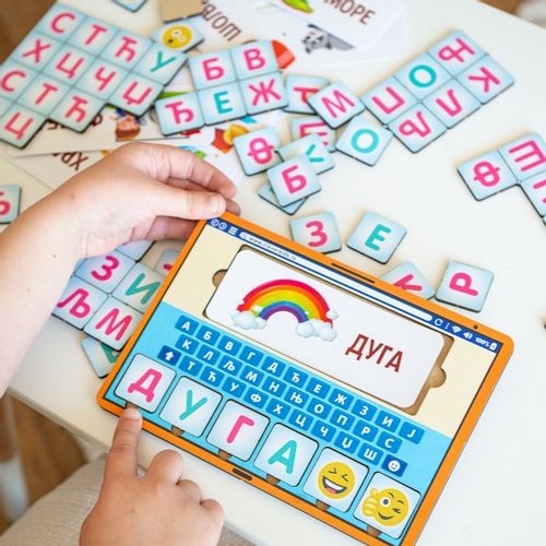 Clever Kids Drveni Tablet Sastavi Reč slika 3