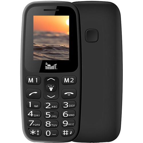 MeanIT mobilni telefon, 1.77" ekran, Dual SIM, BT, SOS dugme - VETERAN I MOBILNI TELEFON-CRNI slika 1