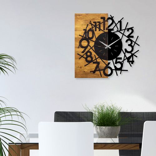 Wallity Ukrasni drveni zidni sat, Wooden Clock 26 slika 3