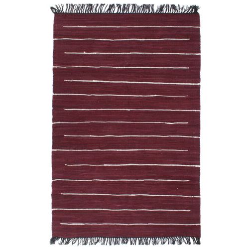 Ručno tkani tepih Chindi od pamuka 120 x 170 cm bordo slika 17