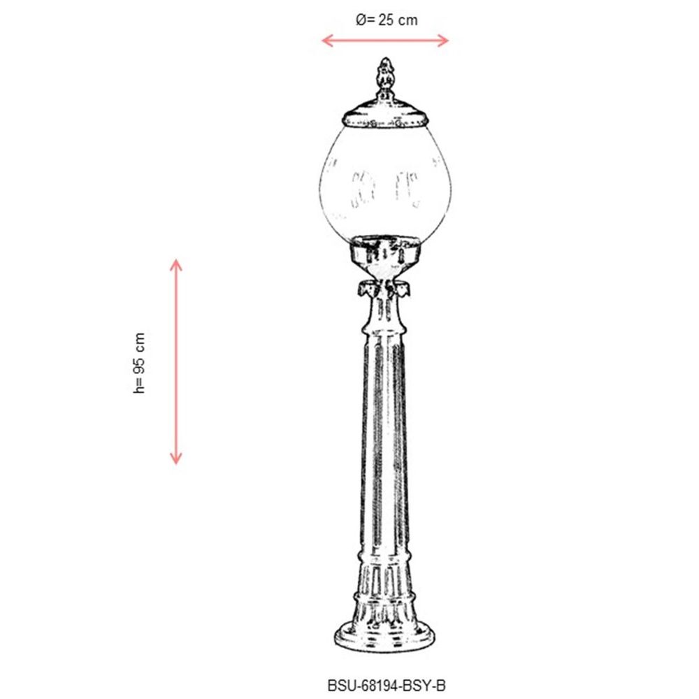 BSU-68194-BSY-B Crna Spoljašnja Podna Lampa slika 3