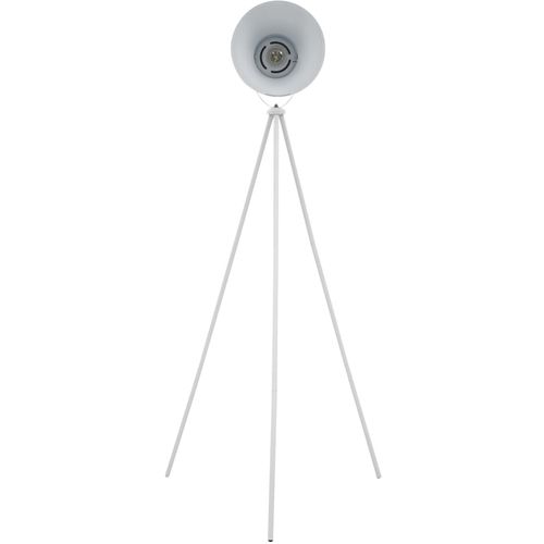 Podna svjetiljka s tronošcem metalna bijela E27 slika 12