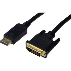 Digitus DisplayPort / DVI adapterski kabel DisplayPort utikač, DVI-D 24+1-polni utikač 1.80 m crna AK-340306-020-S  DisplayPort kabel