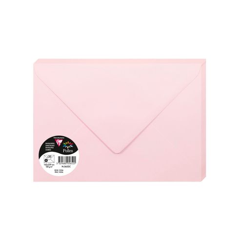 Clairefontaine kuverte Pollen 162x229mm 120gr pink 1/20 slika 1