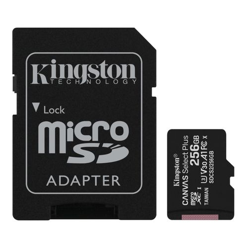 KINGSTON Memorijska kartica A1 MicroSDXC 256GB 100R class 10 SDCS2/256GB + adapter slika 1