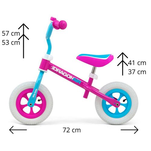 Milly Mally bicikl bez pedala DragonAir rozno - plavi slika 2