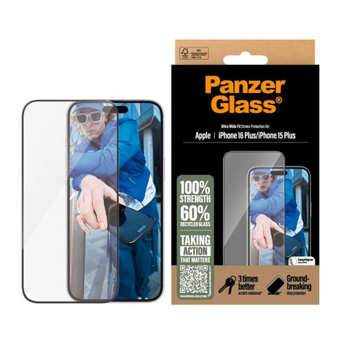 Panzerglass zaštitno staklo za Iphone 16 Plus/15 Plus ultra wide fit slika 1