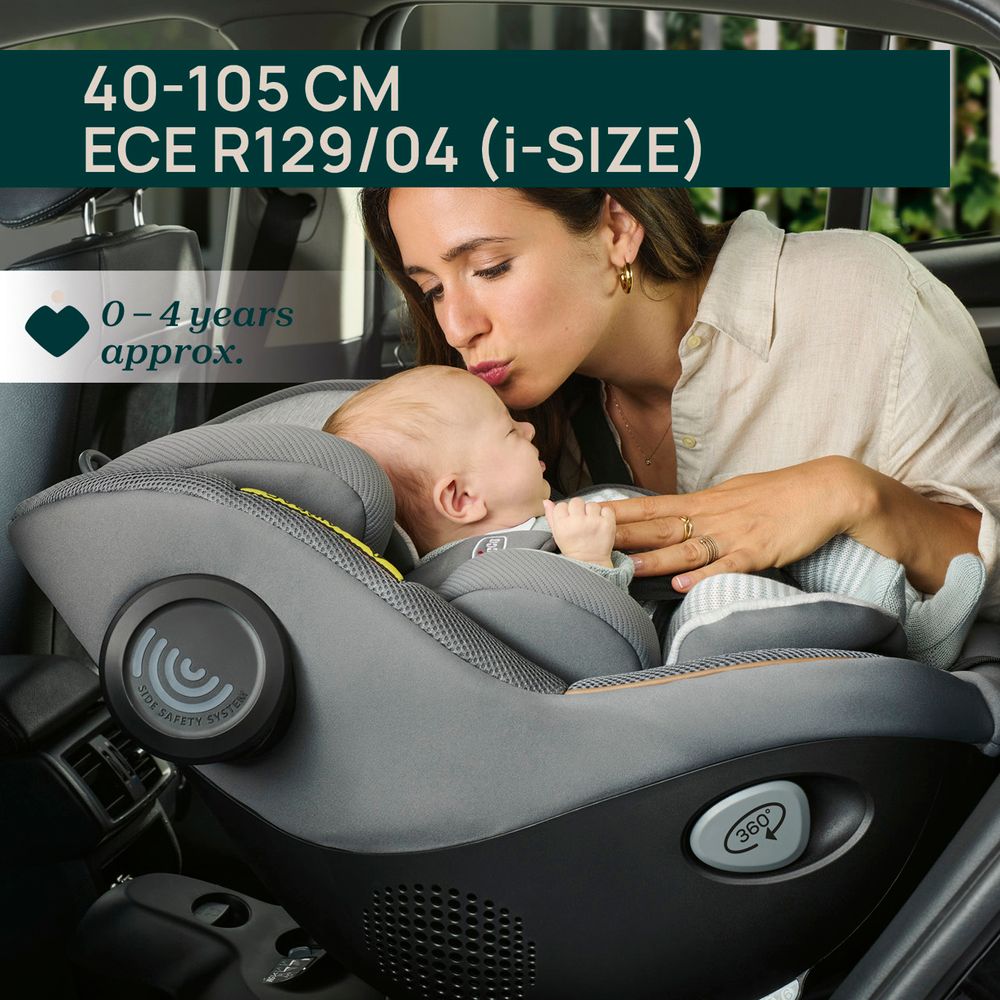 Chicco Rotirajuća autosjedalica Seat105 i-Size 360° (40-105cm) Isofix, Posh Black slika 4