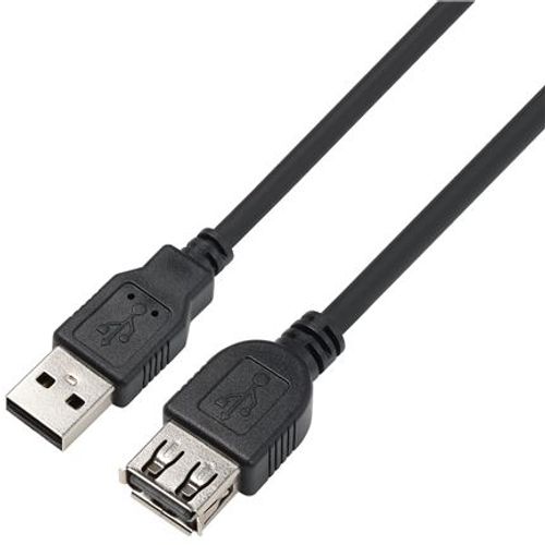 CC USB AM 2.0 -> USB AF, 2m, C-AFA3200, crni, MS slika 1