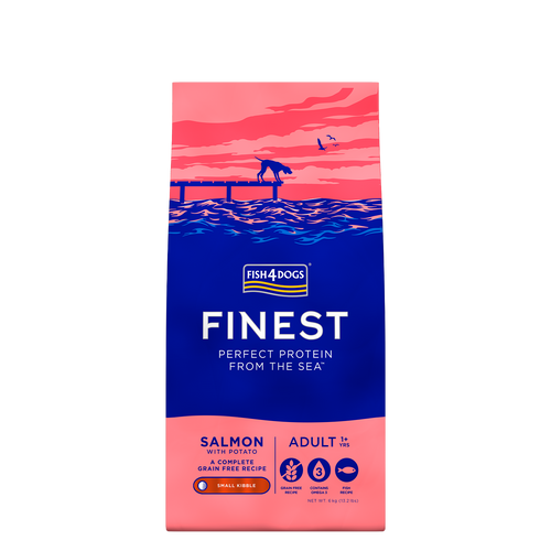 Fish4Dogs Finest Salmon, Small kibble - male granule, losos 6 kg slika 1