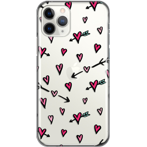 Torbica Silikonska Print Skin za iPhone 11 Pro 6.1 Hearts Pattern slika 1