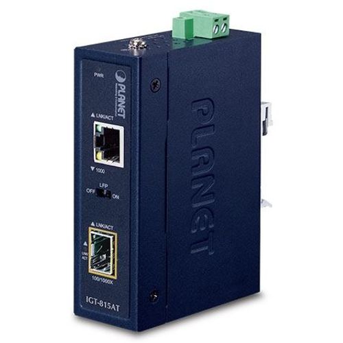 Planet Industrial Compact Size 100 1000 Base- Open Slot SFP to 1GbE RJ45 Media Converter (-40 to 75 C) slika 1