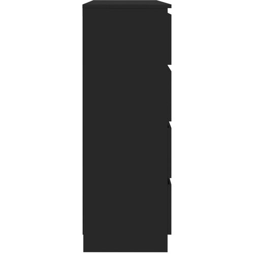 Komoda s ladicama visoki sjaj crna 120 x 35 x 99 cm od iverice slika 5