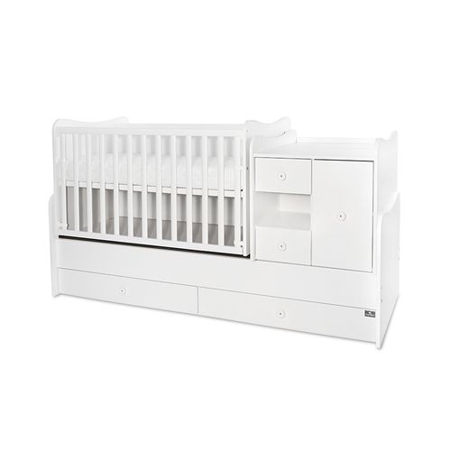 LORELLI MiniMAX Modularni krevetić 4in1 s Mehanizmom Ljuljanja White 190x72 cm slika 2