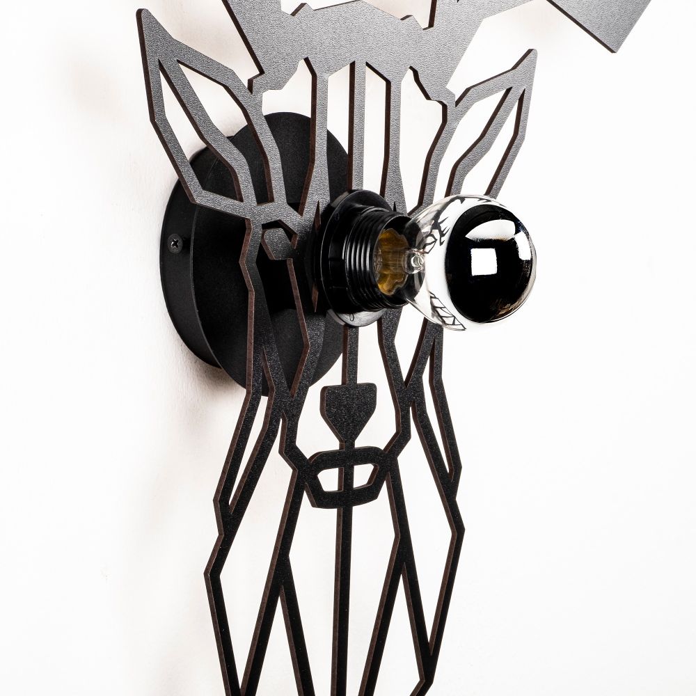 W-051 Crna Zidna Lampa slika 4