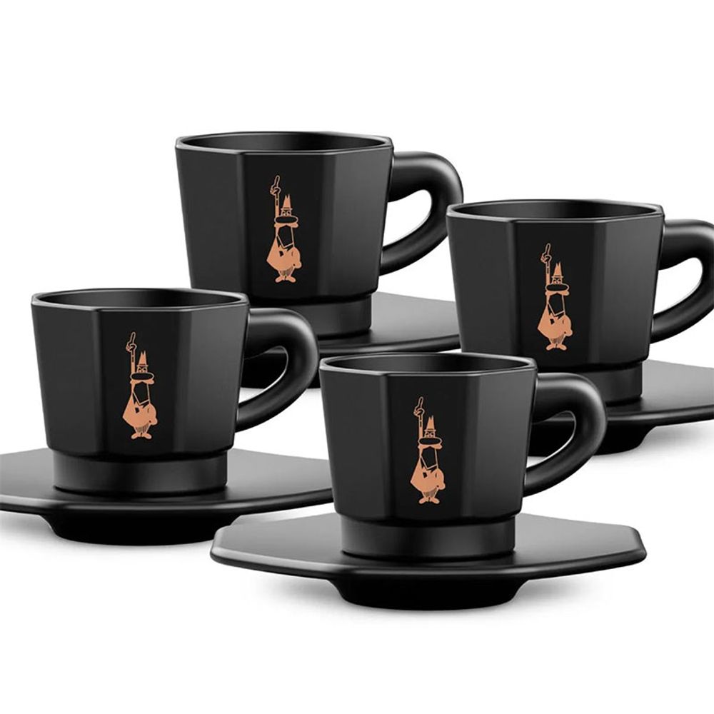 Bialetti Perfetto set 4 šolje crne slika 1