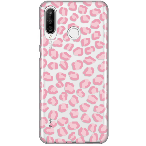 Maska Silikonska Print Skin za Huawei P30 Lite Pink Cheetah slika 1