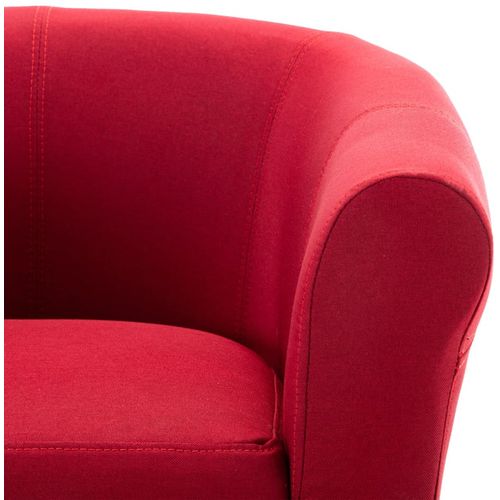 2-dijelni set fotelje i taburea od tkanine crvena boja vina slika 7