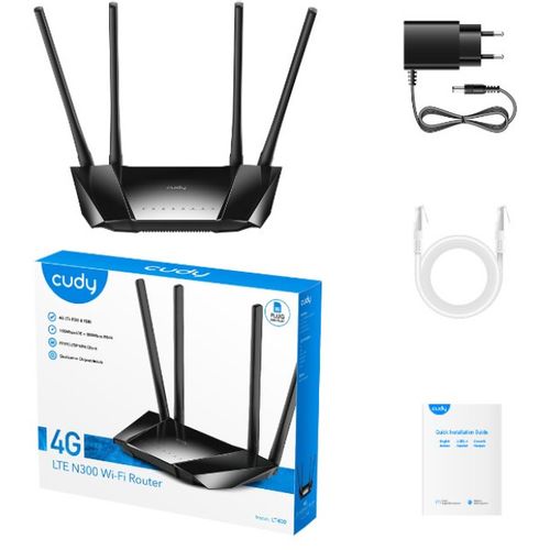 CUDY LT400_EU 4G LTE Wi-Fi Router CPE, 2.4Ghz, 1W/4L 10/100, 4x Antena slika 4