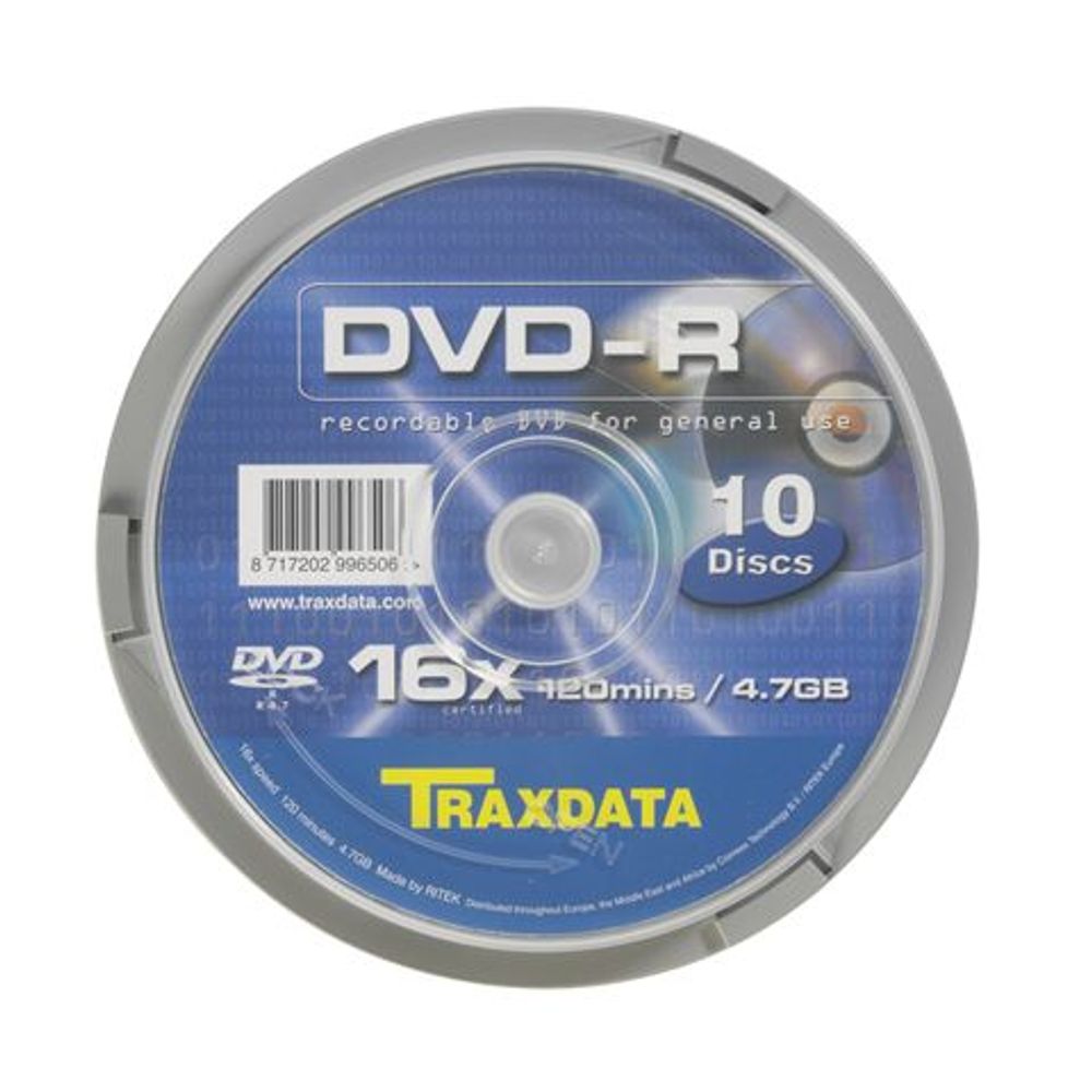 TRAXDATA OPTIČKI MEDIJ DVD-R 16X CAKE 10 slika 1