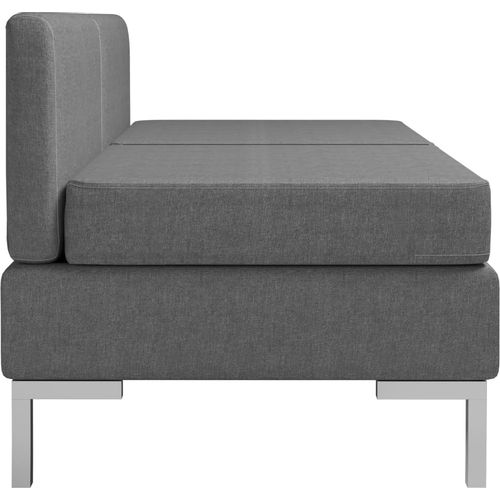 Modularne srednje sofe s jastucima 2 kom od tkanine tamnosive slika 20
