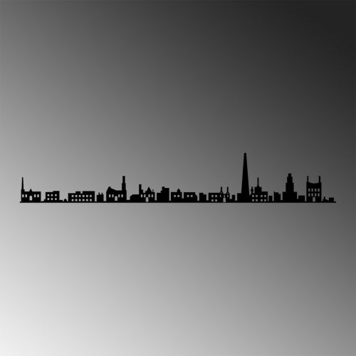 Wallity Metalna zidna dekoracija, Antwerp Skyline slika 5