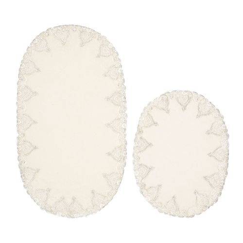 Zara Ç - Cream Cream Bathmat Set (2 Pieces) slika 2