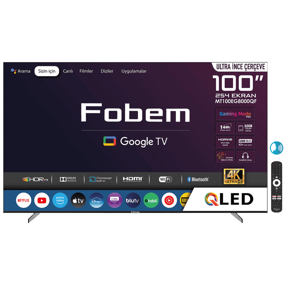 Fobem Televizor Smart QLED 4K UltraHD MT100EG8000QF, 100" slika 1